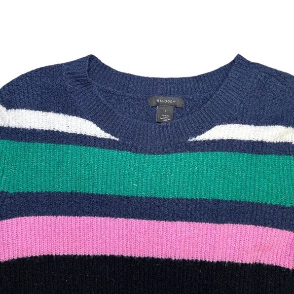 Halogen Multicolor Striped Crewneck Sweater - Women’s Small - Picture 3 of 6